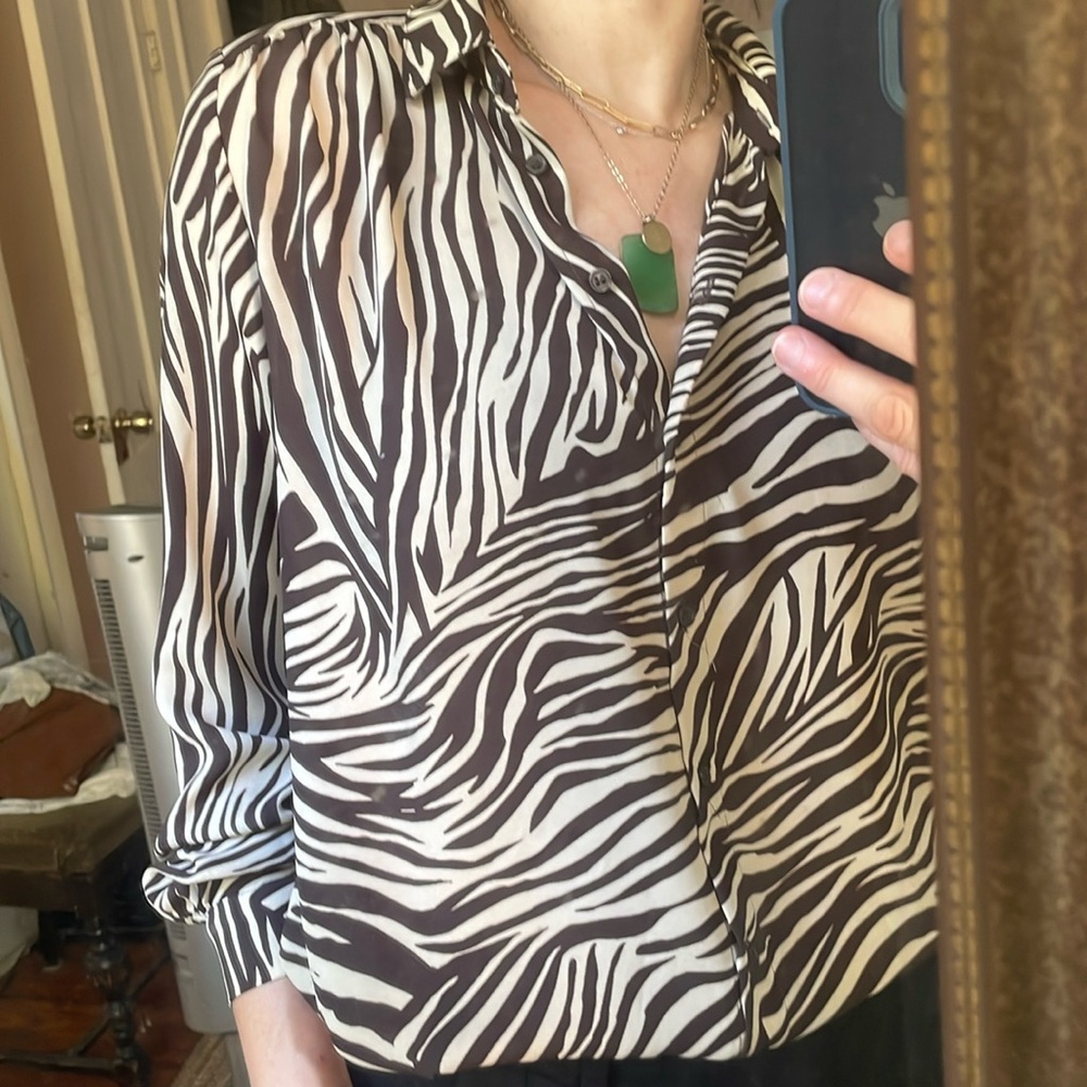 H&M Animal Print Blouse